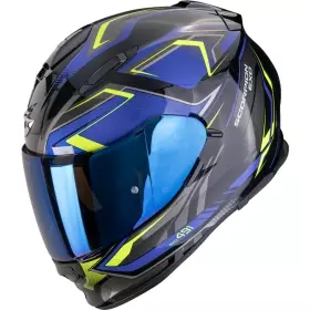 Casque Scorpion Exo-491 Zumo Noir Bleu Jaune Fluo