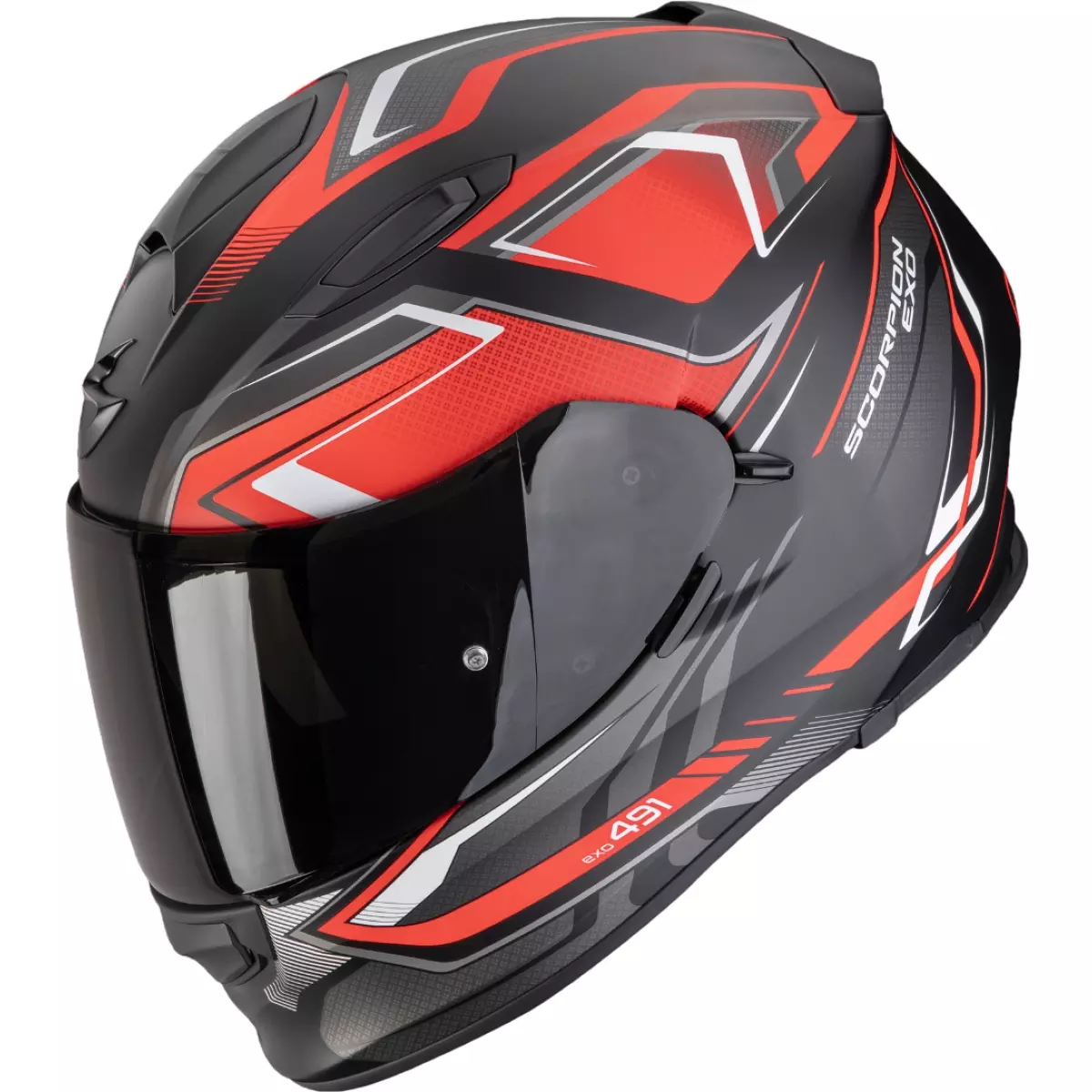 Casque Scorpion Exo-491 Zumo Noir Rouge Mat