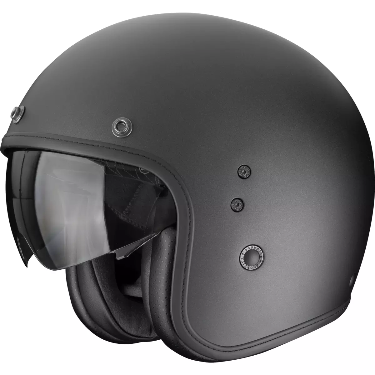 Casque Scorpion Belfast Evo Solid Noir Perle Mat