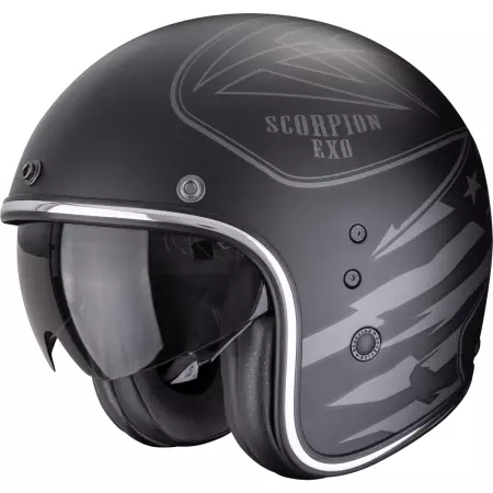 Casque Scorpion Belfast Evo Dawg Noir Argent Mat - Accessoires Casques SCORPION