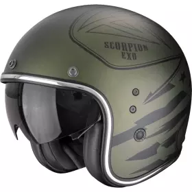 Casque Scorpion Belfast Evo Dawg Vert Mat