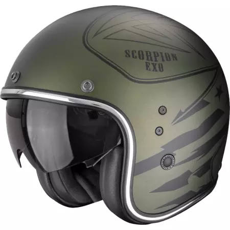 Casque Scorpion Belfast Evo Dawg Vert Mat