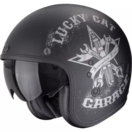 Casque Scorpion Belfast Evo Hangar Noir Argent Mat - Accessoires Casques SCORPION