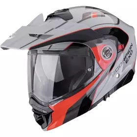 Casque Scorpion ADX-2 Kamps Gris Rouge
