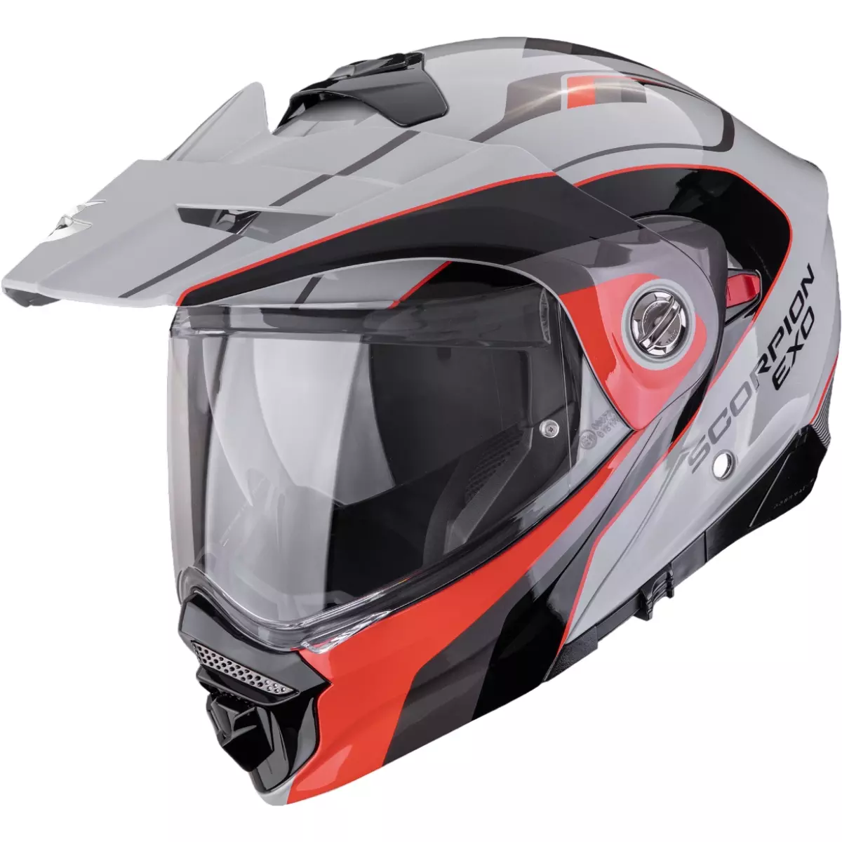 Casque Scorpion ADX-2 Kamps Gris Rouge