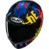 Casque HJC C10 Fop MC23 Bleu Rouge Jaune