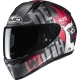 Casque HJC C10 Fop MC1SF Gris Noir Rouge