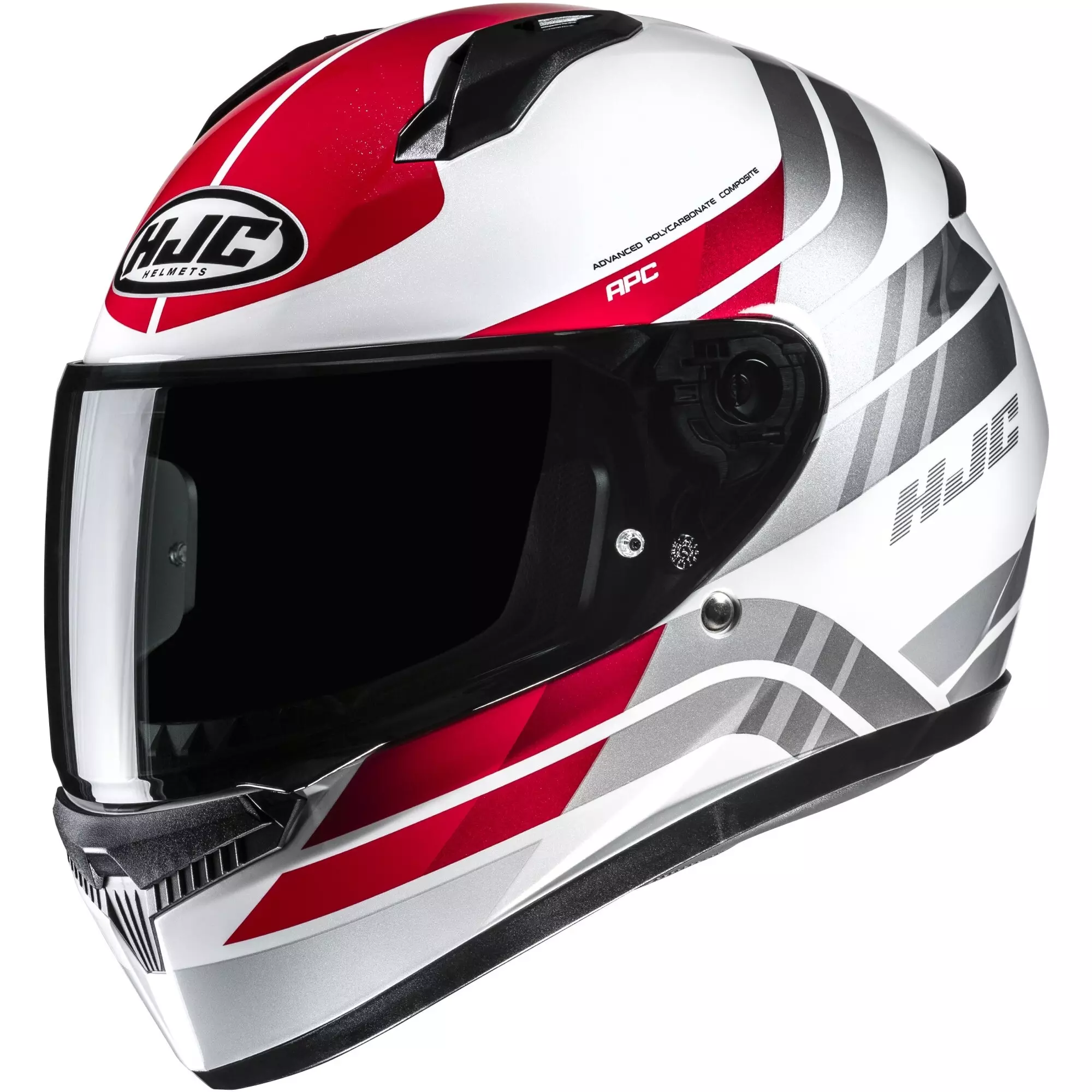 Casque HJC C10 Hiper MC1 Blanc Rouge Gris
