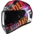 Casque HJC C10 Fop MC7SF Violet Orange Noir Mat