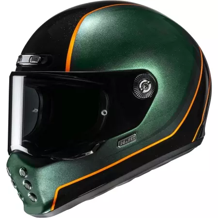 Casque HJC V10 Hodu MC47 Vert Noir