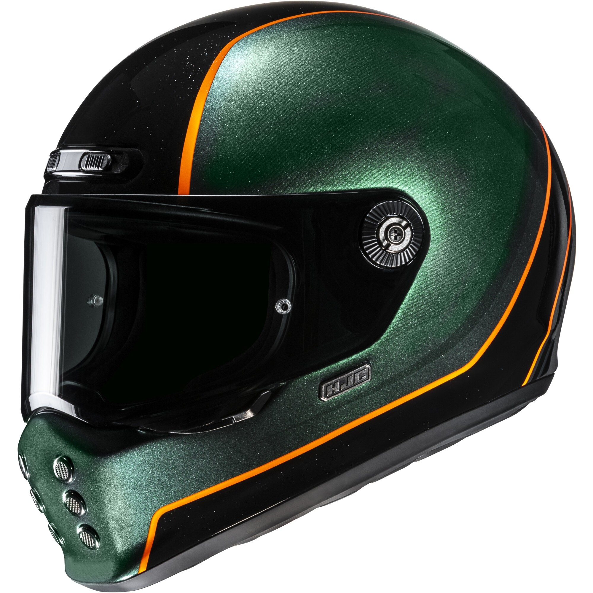 Casque HJC V10 Hodu MC47 Vert Noir