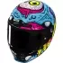 Casque HJC V10 Squeeze MC28 Bleu Rose Jaune