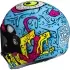Casque HJC V10 Squeeze MC28 Bleu Rose Jaune