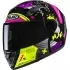 Casque HJC Y10 Mika MC3H Noir Rose Jaune Brillant
