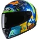 Casque HJC Y10 Mika MC23 Bleu Vert Jaune