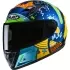Casque HJC Y10 Mika MC23 Bleu Vert Jaune