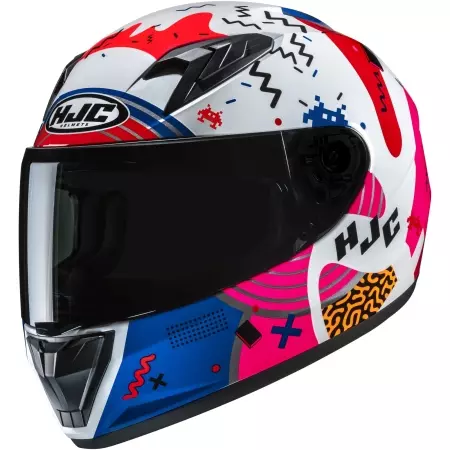 Casque HJC Y10 Mika MC28 Blanc Bleu Rose