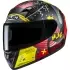 Casque HJC Y10 Mika MC1SF Noir Rouge Jaune Mat