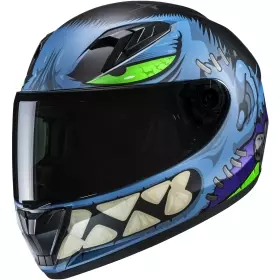 Casque Enfant HJC Y10 Frank MC2SF Bleu Noir Mat