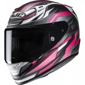 Casque HJC RPHA 12 Dravix MC8SF Rose Gris Blanc Mat