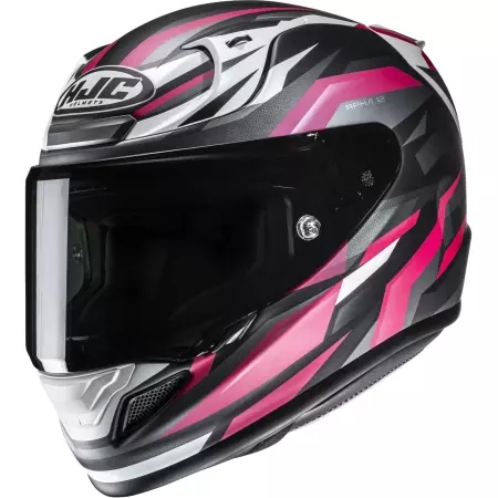 Casque HJC RPHA 12 Dravix MC8SF Rose Gris Blanc Mat