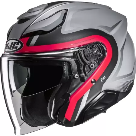 Casque HJC F31 Bask MC1SF Gris Noir Rose Mat