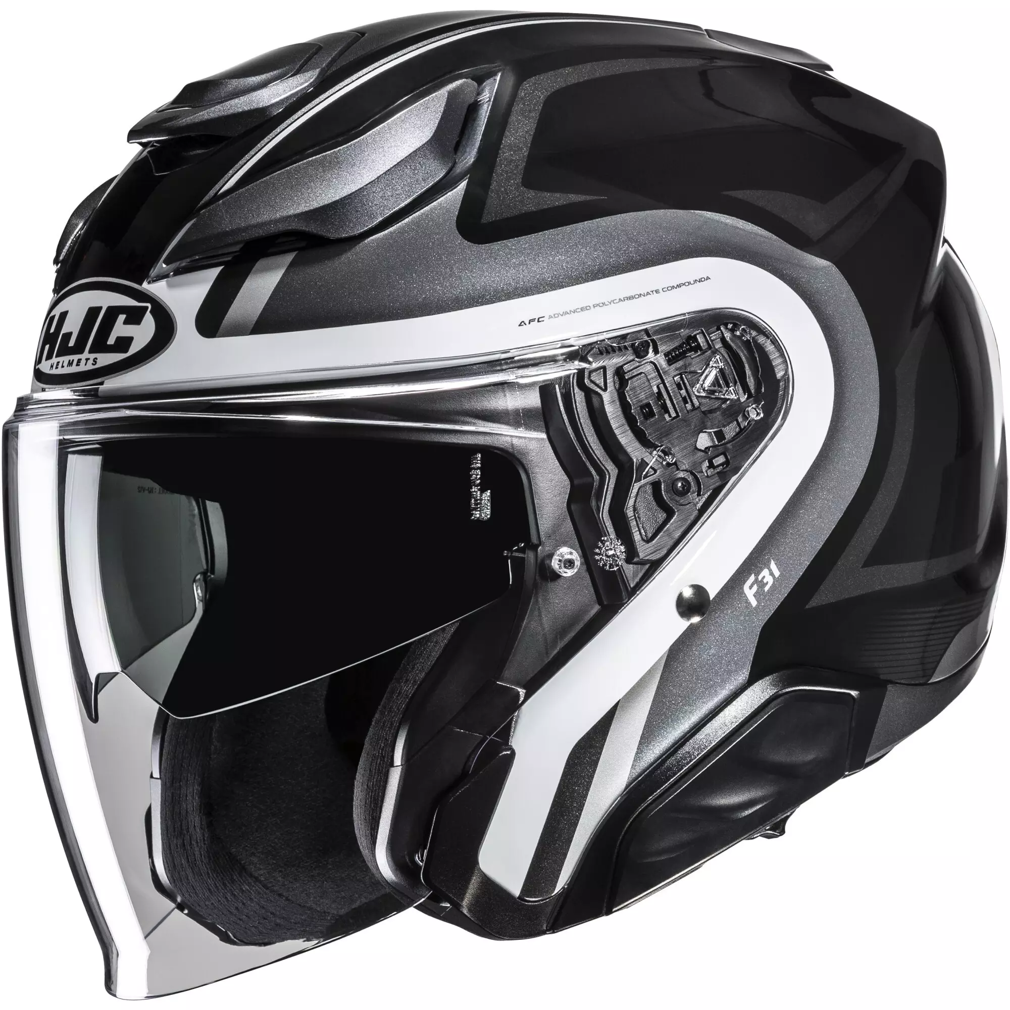 Casque HJC F31 Bask MC5 Noir Gris Blanc