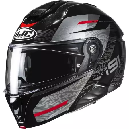 Casque HJC I91 Dusk MC1 Noir Gris Rouge