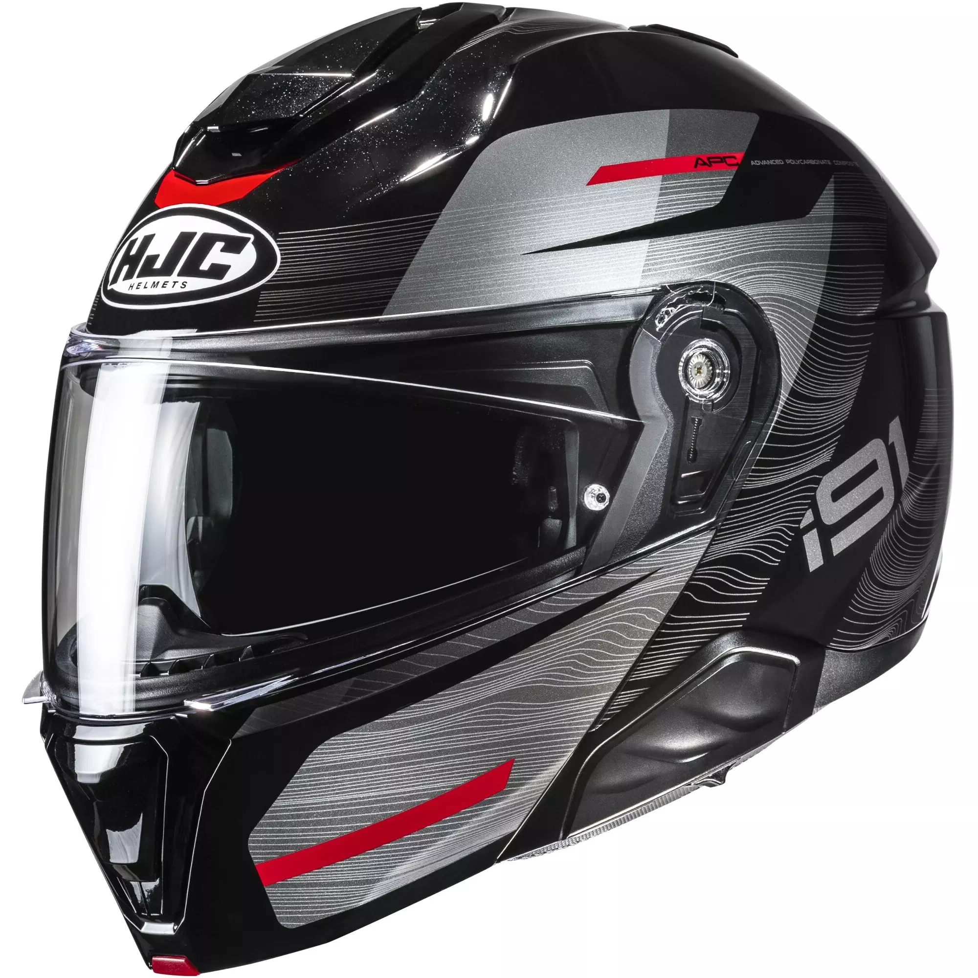 Casque HJC I91 Dusk MC1 Noir Gris Rouge