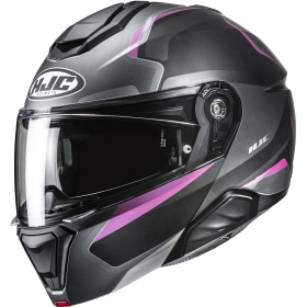 Casque HJC I91 Felio MC8SF Noir Gris Rose Mat