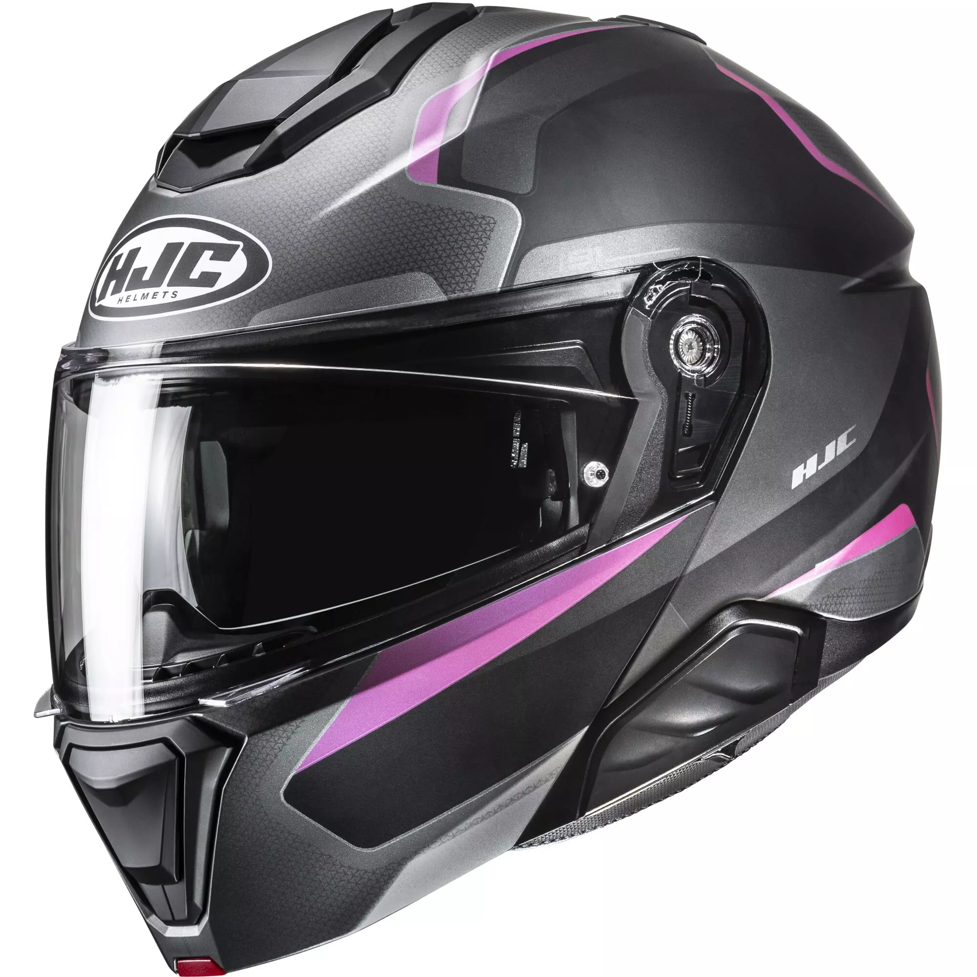 Casque HJC I91 Felio MC8SF Noir Gris Rose Mat