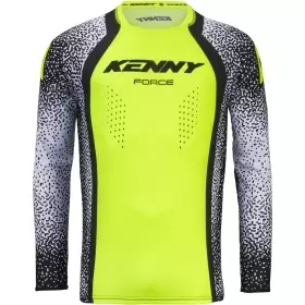 Maillot Cross Kenny Force Pixel Jaune Fluo Blanc Noir