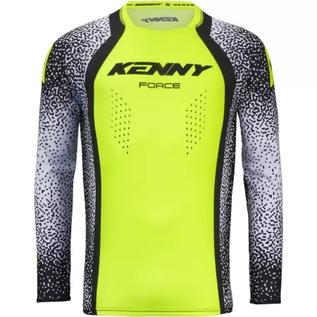 Maillot Cross Kenny Force Pixel Jaune Fluo Blanc Noir