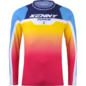Maillot Cross Kenny Force Beach Dust Rose Jaune Bleu