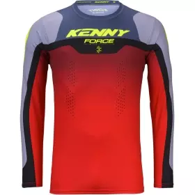 Maillot Cross Kenny Force Beach Dust Gris Rouge