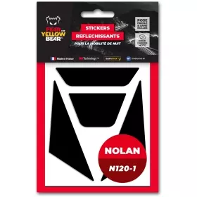 Stickers Réfléchissants Casque Fear The Yellow Bear Nolan N120-1 Noir