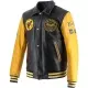 Blouson Helstons Von Dutch Brooklyn Wash Noir Jaune