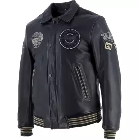 Blouson Helstons Von Dutch Brooklyn Wash Noir