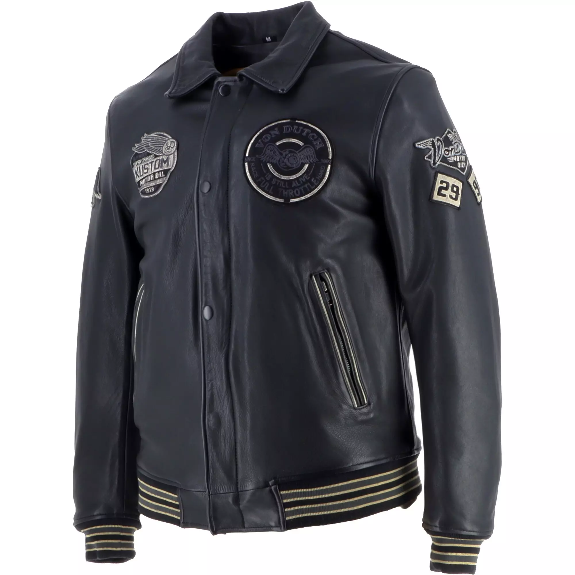 Blouson Helstons Von Dutch Brooklyn Wash Noir