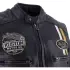 Blouson Helstons Von Dutch Race Now Wash Noir Blanc Jaune