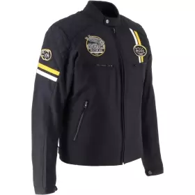 Blouson Helstons Von Dutch Race Now Noir Blanc Jaune