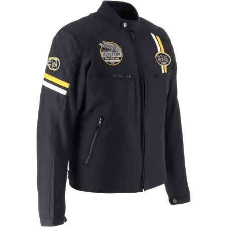 Blouson Helstons Von Dutch Race Now Noir Blanc Jaune