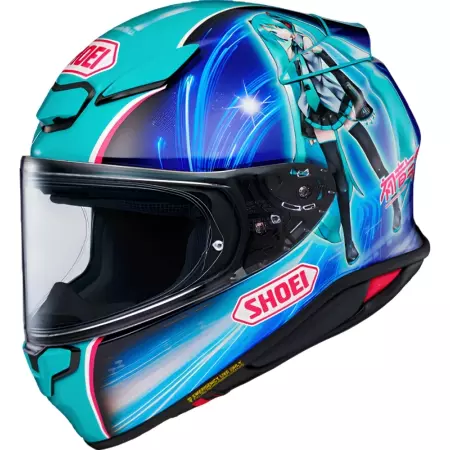 Casque Shoei NXR2 Hatsune Miku TC-4 Bleu - Casque Intégral SHOEI