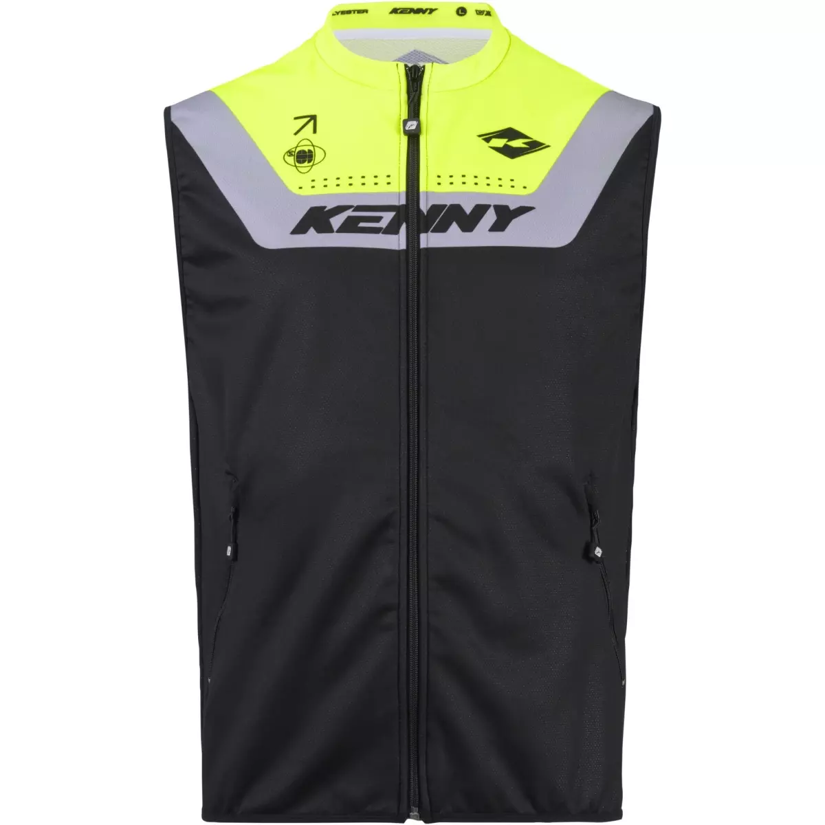 Gilet Sans Manches Kenny Summer Graphic Noir Jaune Fluo