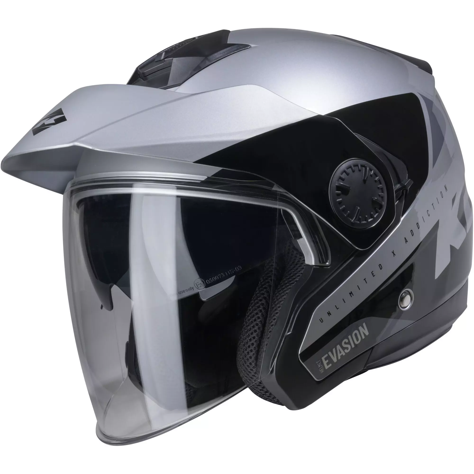 Casque Kenny Evasion Graphic Argent Noir