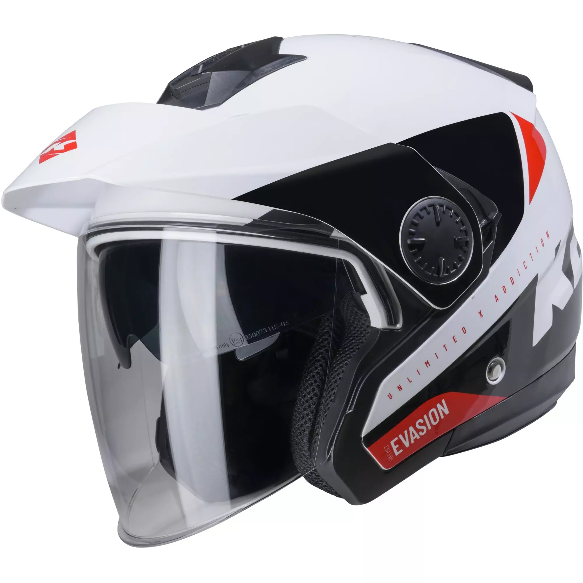 Casque Kenny Evasion Graphic Rouge Blanc Noir