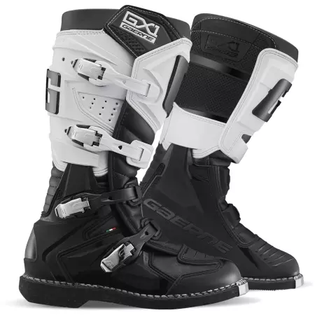 Bottes Cross Gaerne GX1 Noir Blanc - Equipement Cross GAERNE