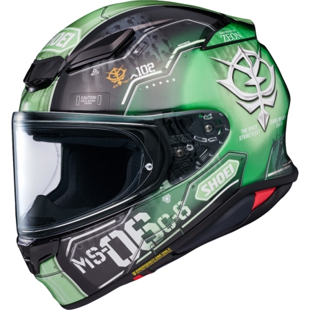 Casque Shoei NXR2 MS-06C-6 Zaku II TC-4 Vert Noir - Casque Intégral SHOEI