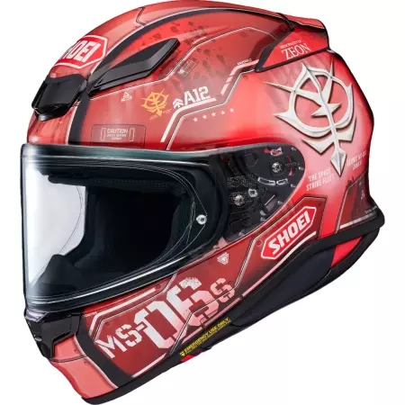 Casque Shoei NXR2 MS-06S Char’S Zaku II TC-1 Rouge - Casque Intégral SHOEI