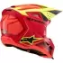 Casque Cross Alpinestars S-M3 Fray Rouge Jaune Fluo Noir